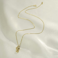 (Two Colours) White Zircon Flying Butterfly Pendants Collarbone Necklace for Women