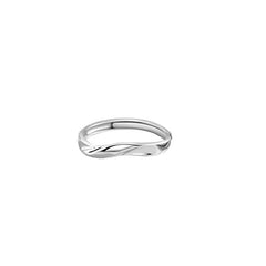 Twist Silver Couple Ring