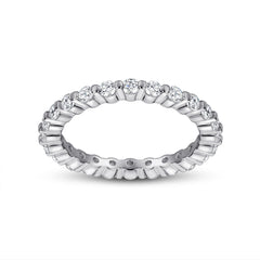 Full Circle Round Zircon Silver Ring for Women