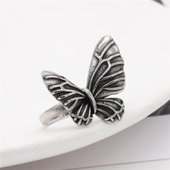 Retro Butterfly Titanium Steel Ring for Men