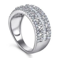 Exaggerated Marquise Shape with Zircon Silver Ring for Women