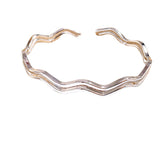 Double-layer Wave Silver Bracelet for Women
