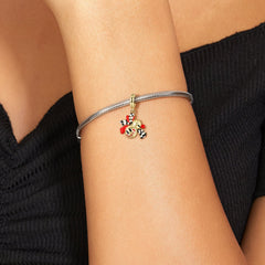 DIY Accessories Colorful Smiling Bell Silver Pendant
