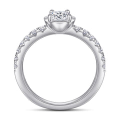 Four Prongs Zircon Rose Cathedral Silver Ring for Women