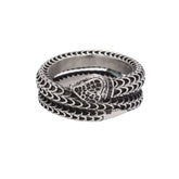Vintage Fish Scale Snake Titanium Steel Ring for Men
