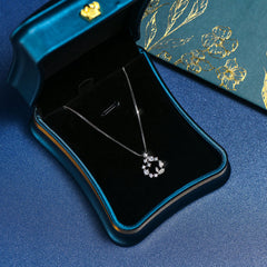 Zircon Garland Silver Necklace for Women