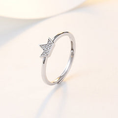 Samll Zircon Crown Silver Ring
