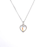 Crystal Heart Shape Pendants Collarbone Necklace for Women