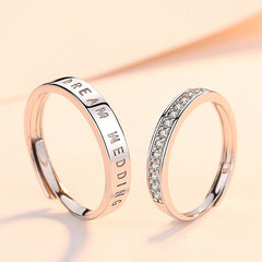 Eternity with Zircon Silver Couple Ring for Women