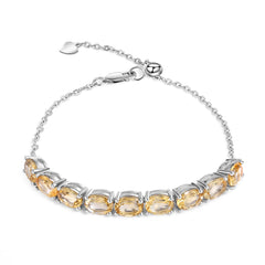 Luxury S925 Silver Natural Colour Crystal Bracelet for Women