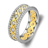 Palace Style S925 Sterling Silver Zircon Ring