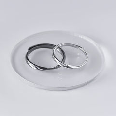 Mobius Series Silver Couple Ring for Women