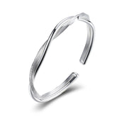 Mobius Series Double Thread Interwoven Silver Bracelet for Women