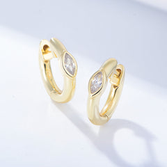 Marquise Zircon Sterling Silver Studs Earrings for Women