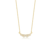 Angel Wings with Zircon Sterling Silver Collarbone Necklace for Women