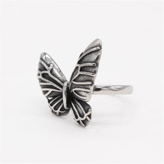 Retro Butterfly Titanium Steel Ring for Men