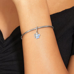 Blue Flower Silver Pendant