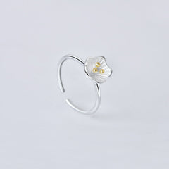 Flower Opening Sterling Silver Ring