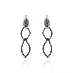 Buckle Silver Drop Earrings for Women