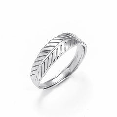 Cupid's Feather Opening Sterling Silver Ring