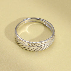 Cupid's Feather Opening Sterling Silver Ring