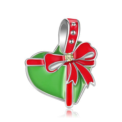 Heart Shape Bow Pendant Silver Necklace