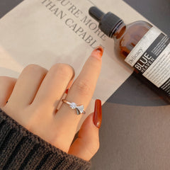 Small Trumpet with Zircon Silver Ring