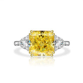 Princess Cut Zircon Silver Ring