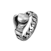 Personalized Retro Titanium Steel Rings for Men's Sports