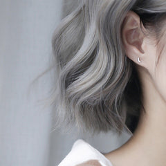 Mini Star Moon Silver Studs Earrings for Women