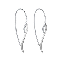 Simple Spiral Silver Hook Earrings for Women