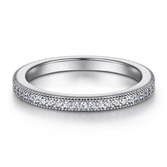Full Zircon Eternity Silver Ring for Women