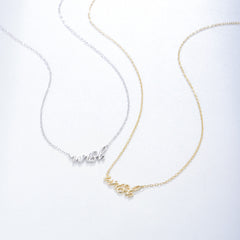 INS Style Wish Letter Sterling Silver Clavicle Necklace for Women