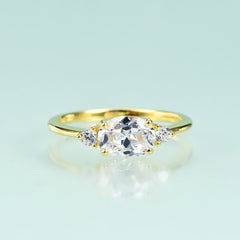 Classic Luxury Oval Zircon S925 Sterling Silver Ring