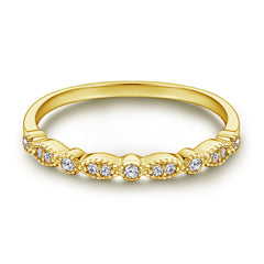 Marquise and Round Zircon Silver Ring for Women