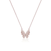 Zircon Butterfly Silver Necklace