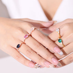 Classic Luxury Oval Zircon S925 Sterling Silver Ring