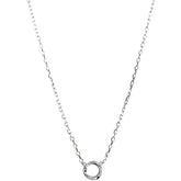 Irregular Zircon Circle Silver Necklace for Women