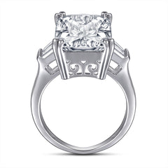 Radiant Cut Zircon Silver Ring