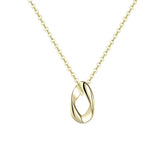 Irregular Oval Pendant Silver Necklace for Women