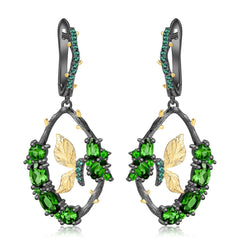 Butterfly Design s925 Sterling Silver Drop Earrings for Women