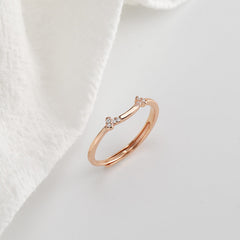 Smile Design with Zircon Silver Ring