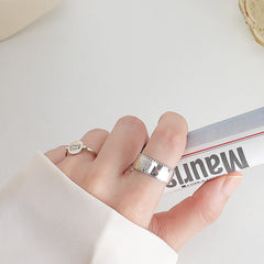 Smooth Surface Wide Opening Sterling Silver Ring