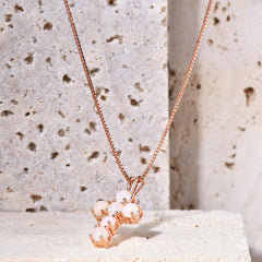 Europen Style Natural Opal Jewelry Cross Pendant Plated 18K Rose Gold Silver Necklace for Women