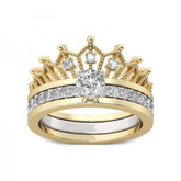 Luxury Crown Design Zircon Ring