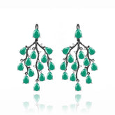 Weeping Willow Silver Drop Earrings for Women