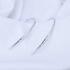 Hollow Heart-shape Silver Hook Earrings for Women