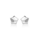 Polished Little Star Silver Stud Earrings for Women