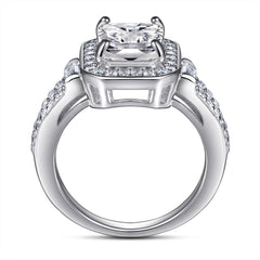 Princess Cut Zircon Vintage Silver Ring