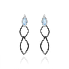 Buckle Silver Drop Earrings for Women